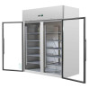 Positive Kühlvitrine 2 Glastüren GN2/1 - 1400 L