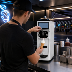 Machine à Crème Glacée Soft 16 L/h 1050 W - Dynasteel