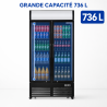 Vitrine à Boissons 736 L 2 Portes Vitrées 2-8 °C R290