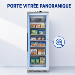Armoire Congélation 400 L Vitrée Froid Ventilé -18/-22°C