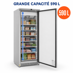 Armoire de Congélation 590 L Inox Froid Ventilé -22 °C