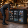 Refrigerated Back Bar 320 L 3 Sliding Glass Doors