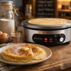 Crêpière Électrique Pro Ø 400 mm 3000 W — Plaque Fonte