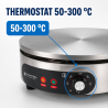 Crêpière Électrique Pro Ø 400 mm 3000 W — Plaque Fonte