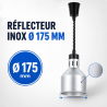 Pro Heizlampe 250 W Ø 175 mm Edelstahloptik