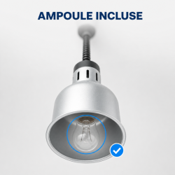 Pro Heizlampe 250 W Ø 175 mm Edelstahloptik