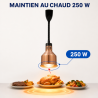 Profi-Wärmelampe 250 W Ø 175 mm Kupfer | Dynasteel