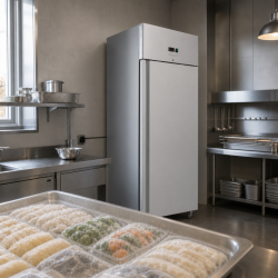 Edelstahl-Tiefkühlschrank GN2/1 - 650 L - Dynasteel