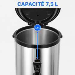 Isothermal Beverage Dispenser 7.5 L Stainless Steel AISI 304