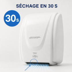 Sèche-Mains Professionnel 2100 W ABS Blanc — Séchage 30 s