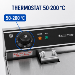 Professional Deep Fryer 10 L 3000 W Stainless Steel — Thermostat