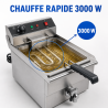 Professionelle Fritteuse 13 L 3000 W mit Ablass - Edelstahl