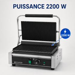 Grill Panini Pro 2200 W Grooved 340x220 mm Stainless Steel