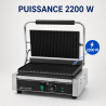 Grill Panini Pro 2200 W Gerillt 340x220 mm Inox