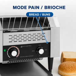 Professional Conveyor Toaster 2200 W Stainless Steel — Dynasteel