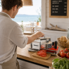 Professional Stainless Steel Tomato Cutter — Manual Slicer
