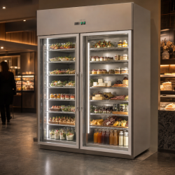 Armoire Réfrigérée Positive 1400 L 2 Portes Vitrées GN 2/1
