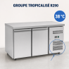 Positive Refrigerated Table 2 Doors 228 L Ventilated Stainless Steel