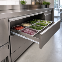 Paire de Glissières pour Saladette 548 mm — Dynasteel