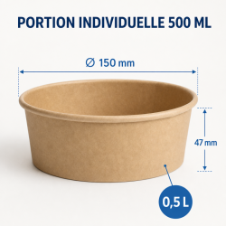Kraft Salatschüssel 500 ml Ø 150 mm — Set von 300