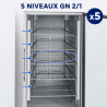Positive Glass Door Refrigerated Cabinet 650 L Ventilated Cooling