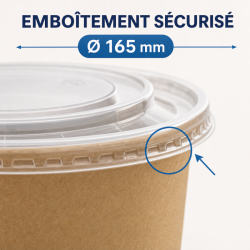 PET-Deckel Ø 165 mm für Salatschüssel 1300 ml - x300