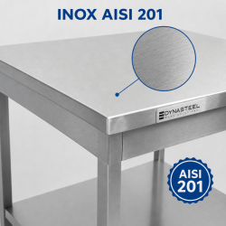 Stainless Steel Table 1200x700 mm with Lower Shelf — Pro CHR