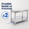 Tisch Edelstahl 1200x700 mm mit Unterregal — Pro CHR
