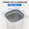 Bac Gastro GN 1/6 Inox Tiefe 200 mm - 3,4 L