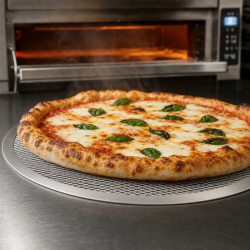 Perforiertes Pizzablech Ø 400 mm Aluminium