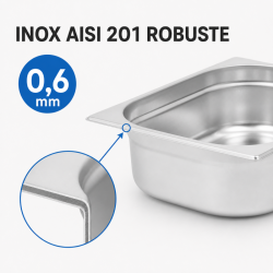 Gastro GN 2/3 Edelstahlbehälter 9 L - Tiefe 100 mm