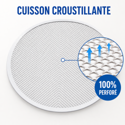 Perforiertes Pizzablech Ø 350 mm Aluminium — Pro