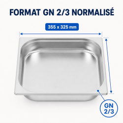 Bac Gastro GN 2/3 Inox 65 mm 5,5 L — Gastronormbehälter Pro