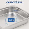 Bac Gastro GN 2/3 Stainless Steel 65 mm 5.5 L — Professional Gastronorm Container