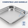 Gastro GN 2/3 Stainless Steel Pan — 40 mm, 3 L, Dishwasher