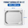 Gastro GN 1/2 Stainless Steel Tray - 40 mm - 2 L | Dynasteel