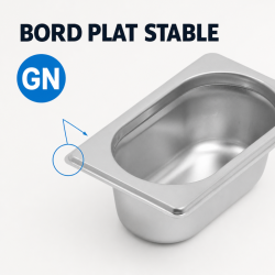 Gastro GN 1/9 Stainless Steel Pan - Depth 65 mm - 0.6 L