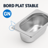 Bac Gastro GN 1/9 Inox - Profondeur 65 mm - 0,6 L