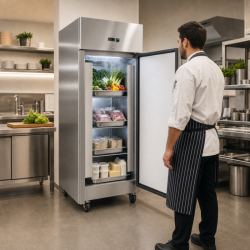 Positive Kühlschrank 650 L Edelstahl GN 2/1 Belüftet