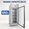Positive Kühlschrank 650 L Edelstahl GN 2/1 Belüftet