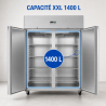 Negative Cabinet 1400 L Stainless Steel 2 Doors GN 2/1 Ventilated