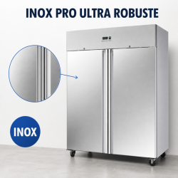 Negativer Schrank 1400 L Edelstahl 2 Türen GN 2/1 Belüftet
