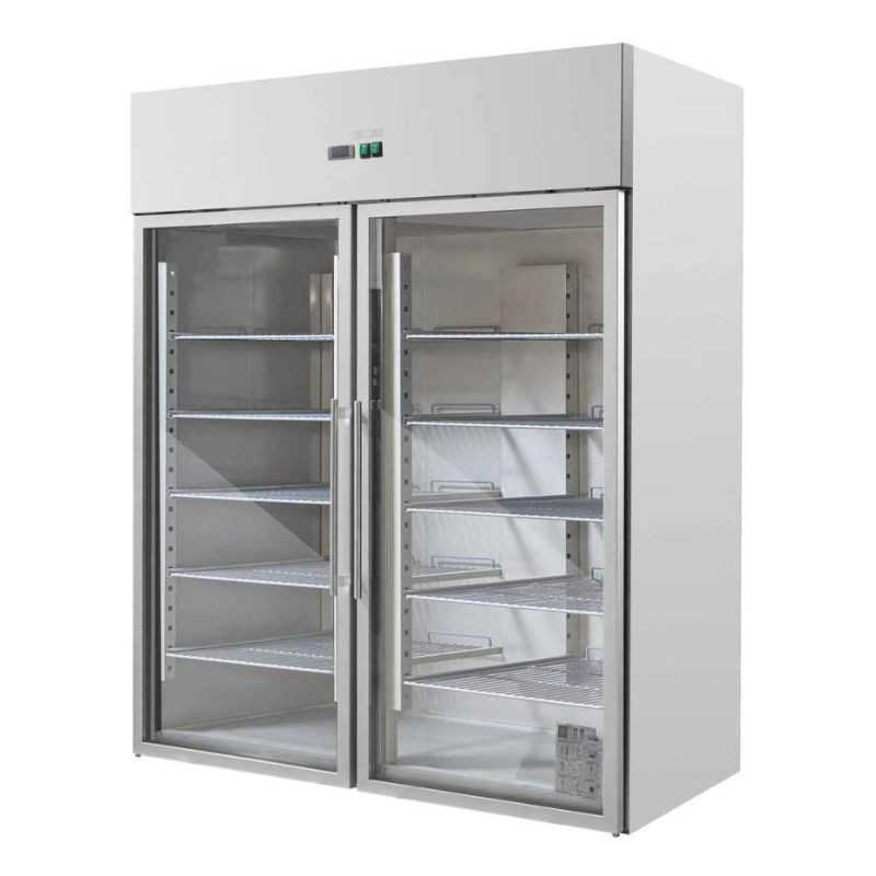 Armoire Réfrigérée Positive 1400 L 2 Portes Vitrées GN 2/1