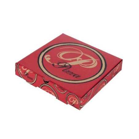 Pizza Box Rot - 50 x 50 cm - Umweltfreundlich - Packung mit 50