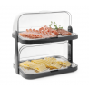 Vitrine Buffet with Sliding Lid UNIQ - 2 Trays - Black - HENDI