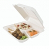 Lunch Box Bagasse 3 Compartiments - Lot de 50