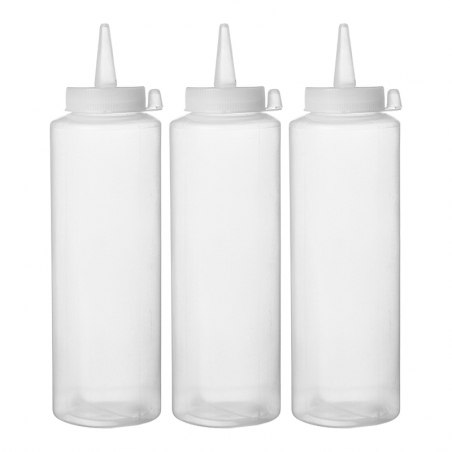 Flacon Distributeur Transparent - 0,2 L - Lot de 3