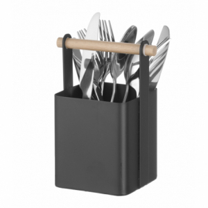 Black Table Cutlery Holder - 230 x 100 mm