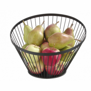 Black Oblique Fruit Basket - 150 mm Diameter