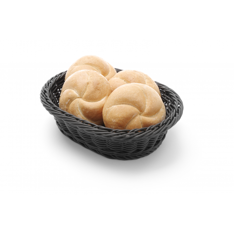 Black Oval Bread Basket - 320 x 230 mm